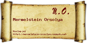 Mermelstein Orsolya névjegykártya